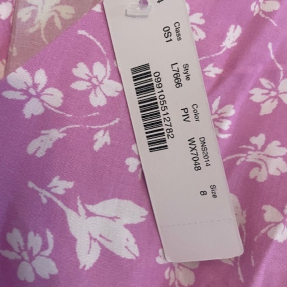 J.Crew Lavender Floral Ruffled Dress, Size 8. NWT. - Picture 7 of 9